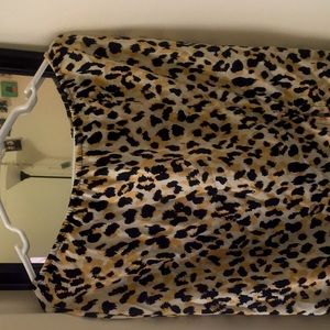 Chiffon leopard print skirt